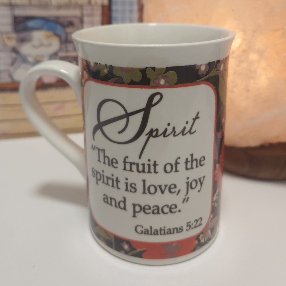 Galatians 5:22 Spirit Floral Scripture Mug